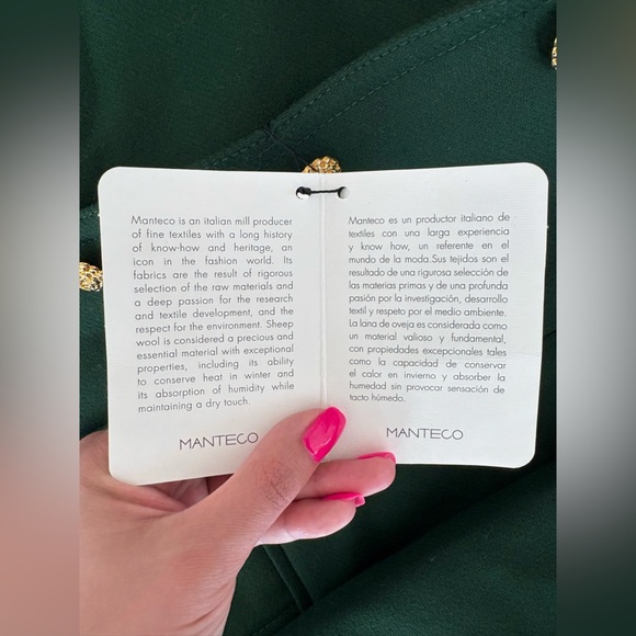 ZARA Manteco Wool Coat — Moss Green — Gold Buttons — Size M — NWT - Picture 16 of 16